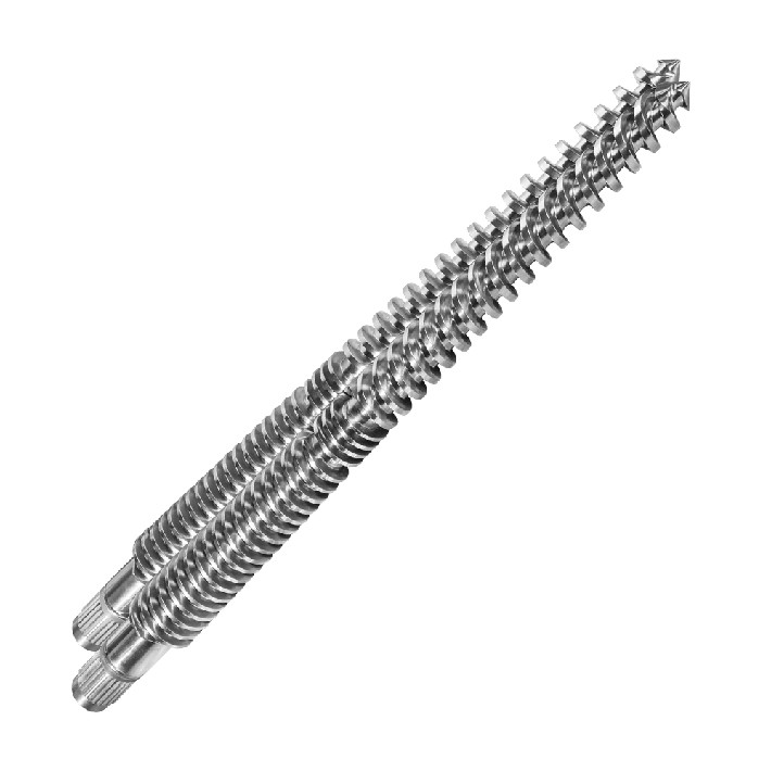 Conical twin screw