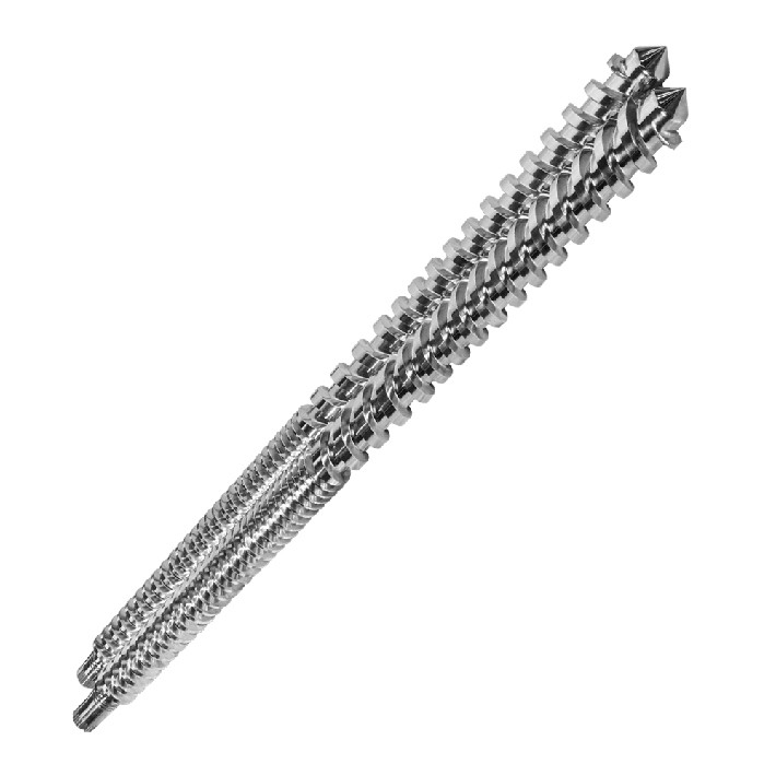 Conical twin screw